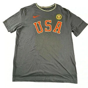 Nike Men's Obsidian Standard Fit Graphic Team USA short Sleeve T-Shirt Size M